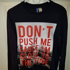 H&M "Don't Push Me" Small Navy Sweatshirt!!